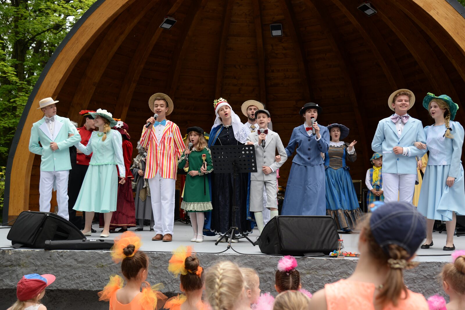 A musical event in the concert bowl in the city park of Wadowice