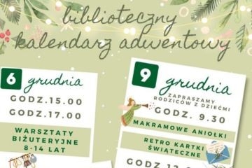 Poczuj magię świąt w bibliotece! Zapisz się na warsztaty!